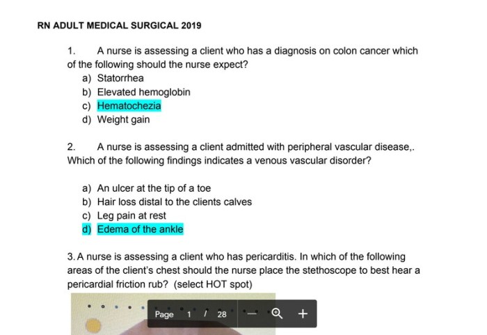 Ati rn med surg proctored exam 2019