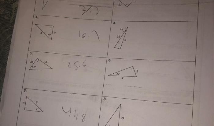 Unit 7 test study guide right triangles and trigonometry