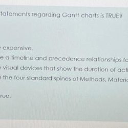 Which of the following statements regarding gantt charts is true